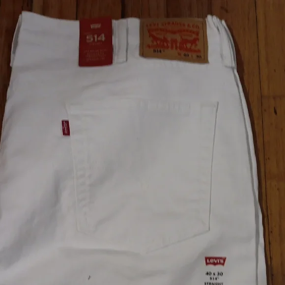 Levi's White Straight-Leg Jeans Classic Denim - Picture 3 of 4